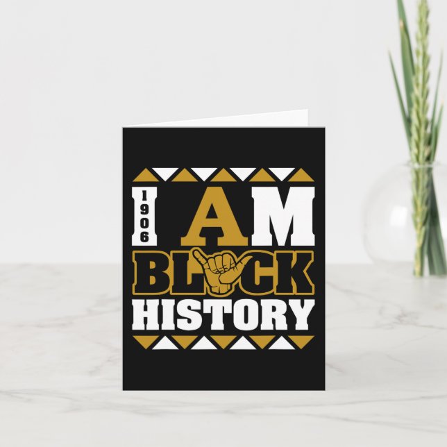 Alpha African Fraternity 1906 I Am Black History  Card (Front)