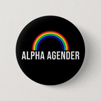 Alpha Agender 6 Cm Round Badge