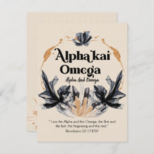 Alpha And Omega Names of God Devotional Bible Postcard