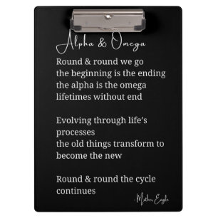 Alpha and omega poem poetry wall art instant  clipboard