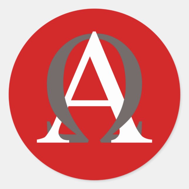Alpha and Omega Sticker (Front)
