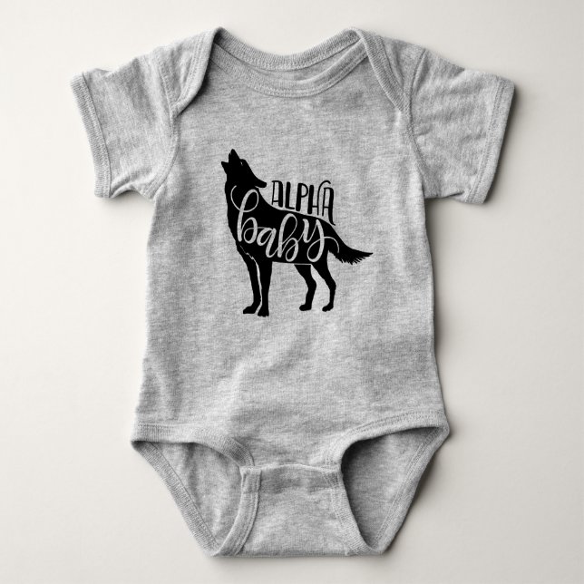 Alpha baby -  Leader of the pack - New baby Bodysuit (Front)