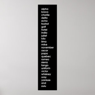 Alpha Bravo Charlie's by Leslie Peppers Poster