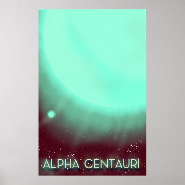 Alpha Centauri Space Art poster (Front)