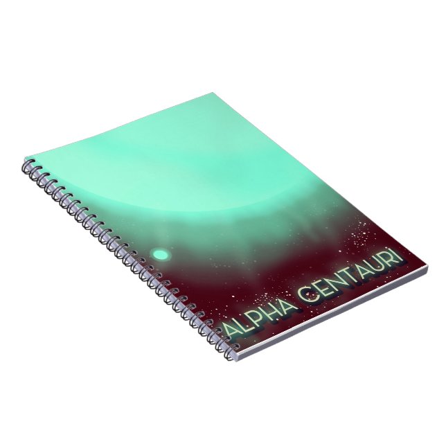 Alpha Centauri Space Art poster Notebook (Right Side)