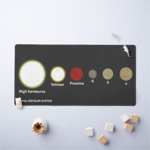 Alpha Centauri System Desk Mat