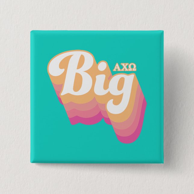 Alpha Chi Omega | Big 15 Cm Square Badge (Front)