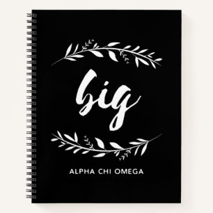 Alpha Chi Omega Big Wreath Notebook