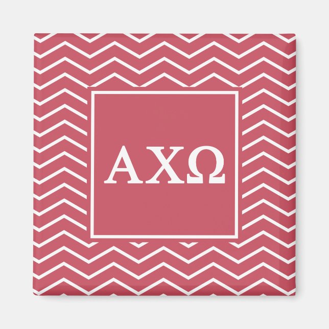 Alpha Chi Omega | Chevron Pattern Magnet (Front)