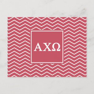 Alpha Chi Omega   Chevron Pattern Postcard