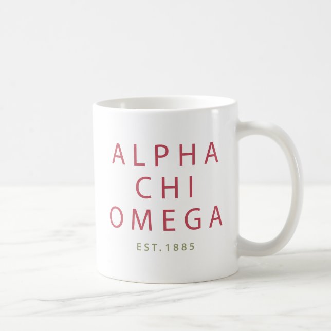 Alpha Chi Omega | Est. 1885 Coffee Mug (Right)