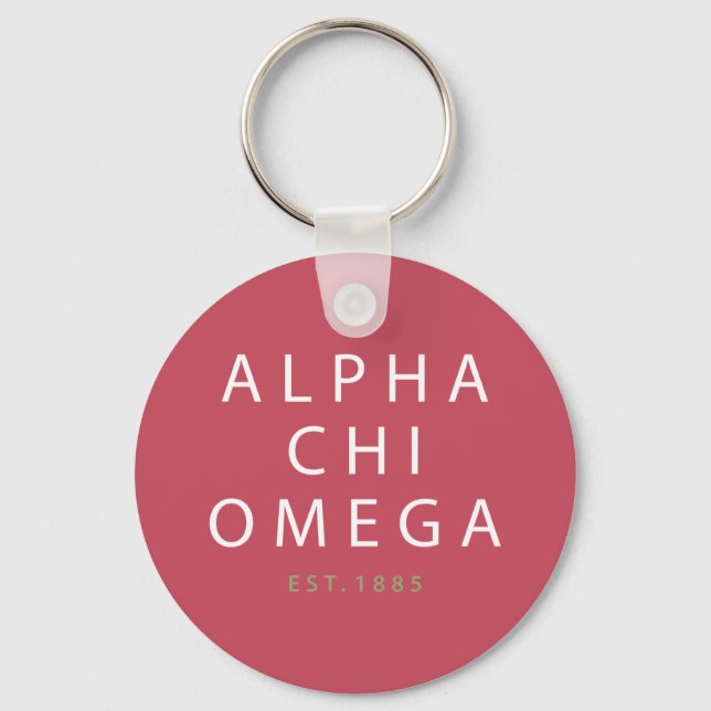 Alpha Chi Omega | Est. 1885 Key Ring (Front)