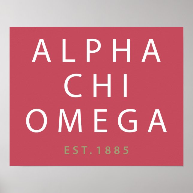 Alpha Chi Omega | Est. 1885 Poster (Front)