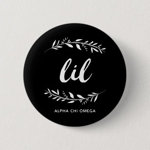 Alpha Chi Omega Lil Wreath 6 Cm Round Badge