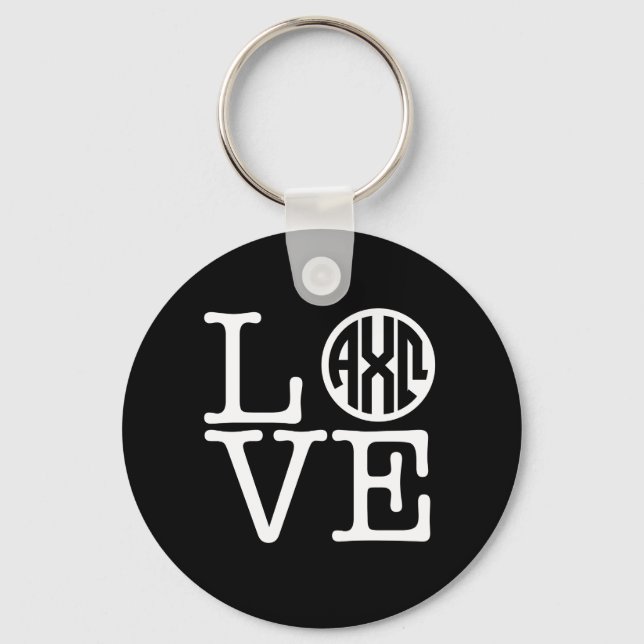 Alpha Chi Omega | Love Key Ring (Front)