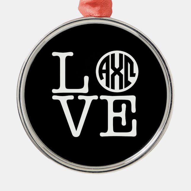 Alpha Chi Omega | Love Metal Tree Decoration (Front)