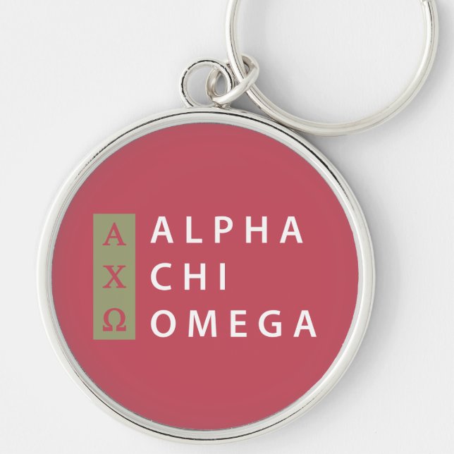 Alpha Chi Omega | Stacked Logo Key Ring (Front)