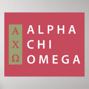 Alpha Chi Omega Stacked Logo Poster