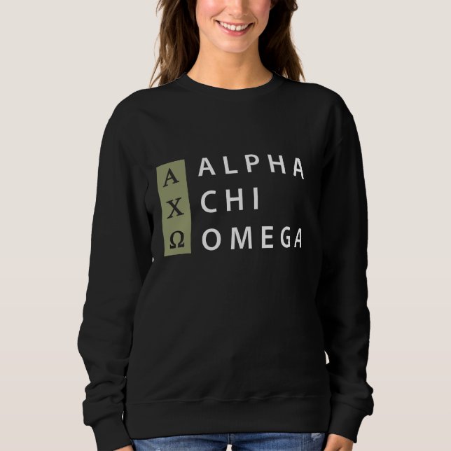 Alpha Chi Omega | Stacked Logo Sweatshirt (Front)