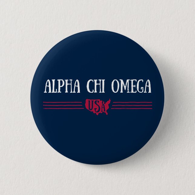 Alpha Chi Omega - USA 6 Cm Round Badge (Front)