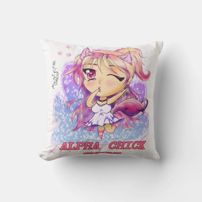 Alpha Chick Pillow 16X16 (Front)
