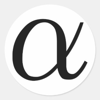 Alpha Classic Round Sticker