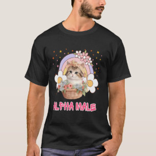 Alpha Cute Cat Kitten Funny For Men Women Confiden T-Shirt