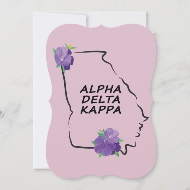 Alpha Delta Kappa Flat Notecards (Front)