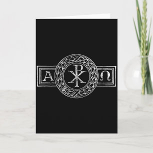 Alpha Et Omega Chi And Rho Xp Jesus Christ Christi Card