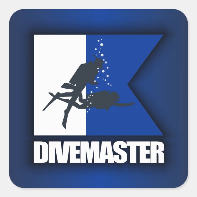 Alpha Flag (Divemaster) Square Sticker (Front)