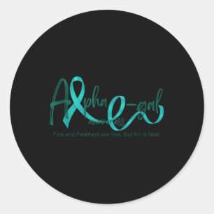 Alpha-gal Allergy Awareness Classic Round Sticker