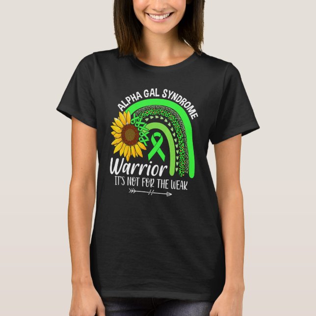 Alpha Gal Syndrom Sunflower Rainbow Awareness T-Shirt (Front)