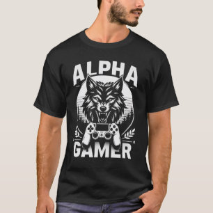 Alpha Gamer Wolf - Dominant Gaming T-Shirt