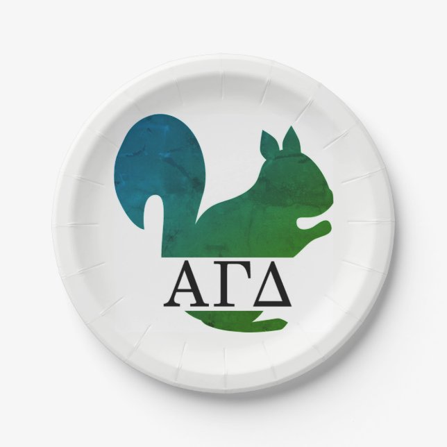 Alpha Gamma Delta Squirrel Plate (Front)