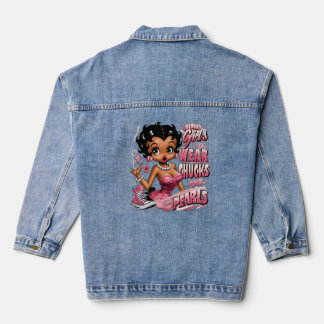 Alpha Girls Chucks & Pearls Denim Jacket