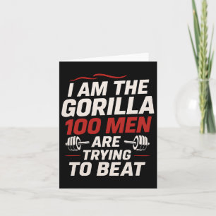 Alpha Gorilla Gym Bodybuilding Funny Bold Workout Card