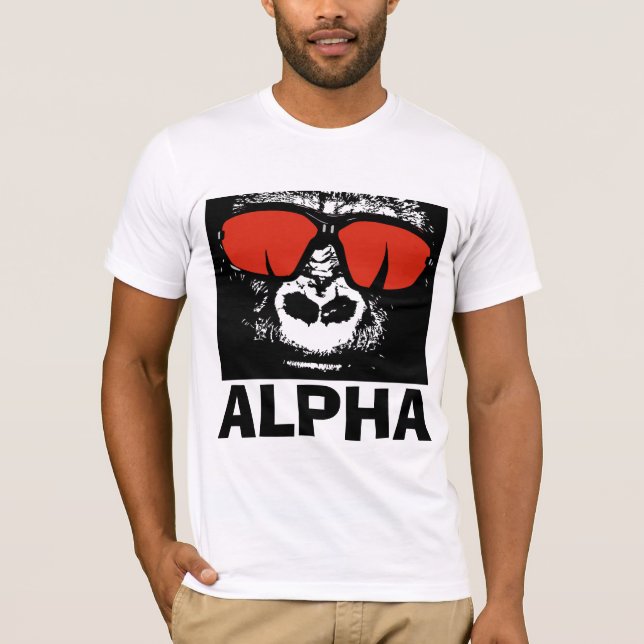ALPHA GORILLA MEN'S FUNNY T-SHIRTS (Front)