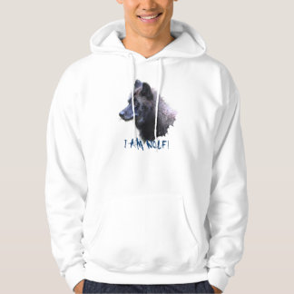 ALPHA GREY WOLF HEAD Wildlife Hoodie