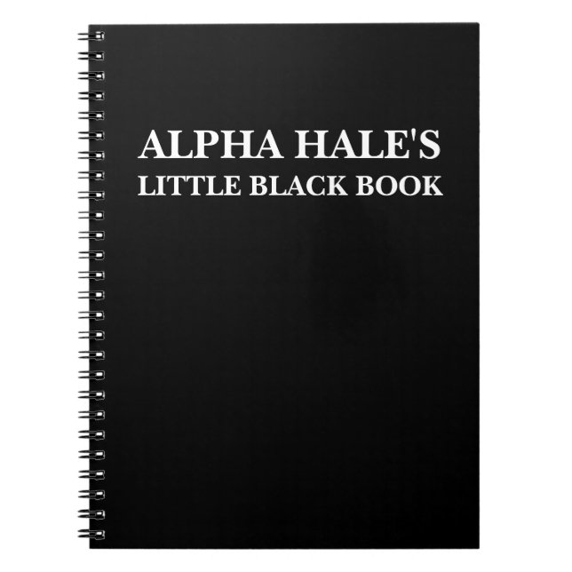 Alpha Hale's Little Black Book (Customisable) (Front)