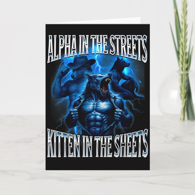 Alpha In The Streets Kitten In The Sheets Wolf Mem Card (Front)