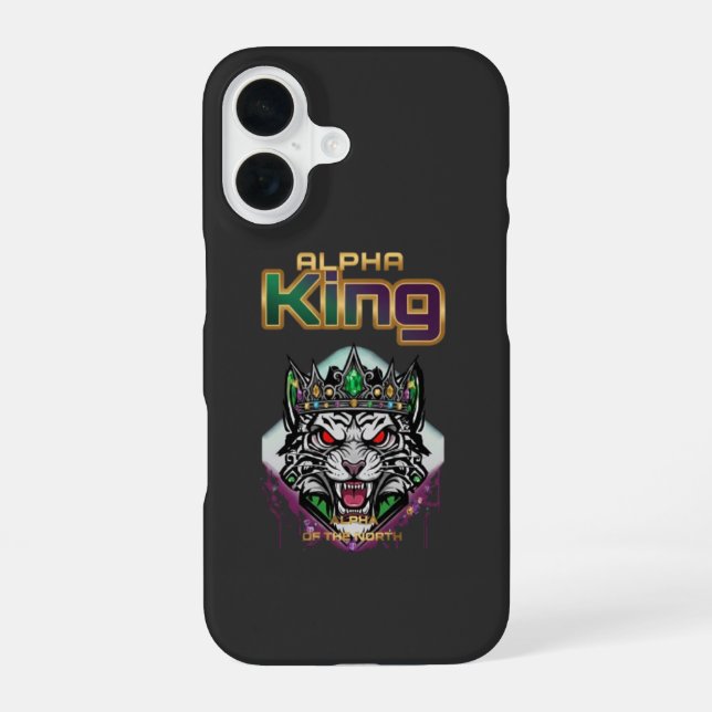 Alpha king motivational  iPhone 16 case (Back)