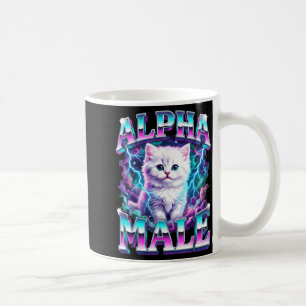 Alpha male cat kitten funny for men women coffee mug