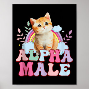 Alpha-male Cat Kitten Funny For Men Women Tank Top Poster