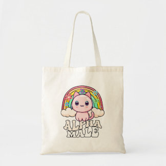 Alpha Male Cat Kitten Rainbow  Tote Bag