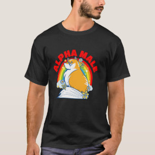 Alpha Male Cat Lover Cat Humour Funny Cat Dad Kitt T-Shirt