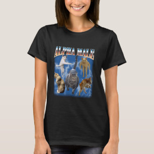 Alpha Male Funny Joke Meme Adult Humour Cat Meme T-Shirt