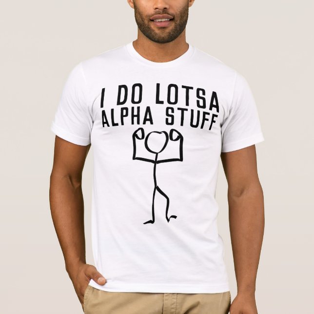 ALPHA MALE Funny MEN'S T-shirts (Front)