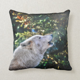 Alpha Male Grey Wolf Wildlife Photo Cushion