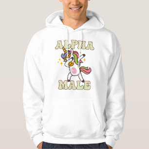 Alpha Male Ironic Unicorn 1 Hoodie