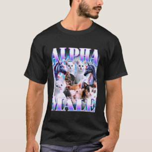 Alpha Male Unicorn Cute Cat Funny Ironic Meme Grap T-Shirt